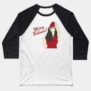 Blackout Christmas Britney Spears Merry Britmas Baseball T-Shirt